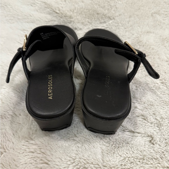 Aerosoles Indya Women's Black Wedge Sandals 9M - Picture 4 of 7